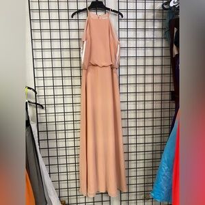Bill Levkoff Peach Halter Dress 12